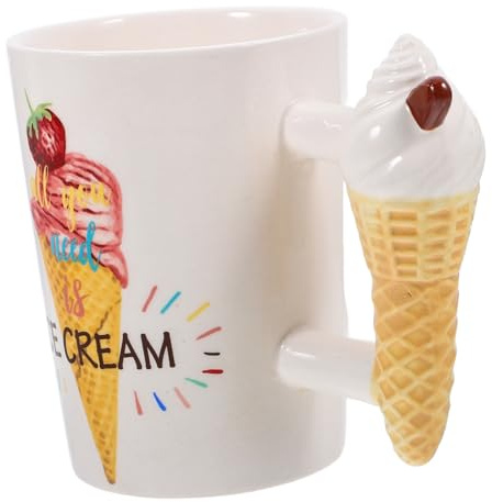 FONDOTIN Tasse à Café Céramique Avec Anse Glacée Créative Mug Amusant Pour Maison Et Bureau Pour Hommes Réutilisable Pour Café Thé Et Lait