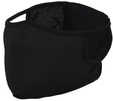 Masque Tactique Airsoft Respirant Demi-Visage en Maille, Masque Militaire pour Hommes et Femmes, pour Le Tir Au Paintball et la Survie(Black,M)