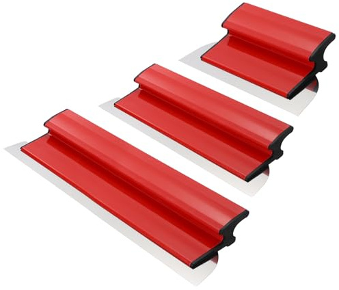 QUARKZMAN 25/40/60 cm Spachtel Werkzeug, Flächenspachtel Set Glättkelle mit Z-Griff für Trockenbau, Tapete, Mehr Große Arbeitsbereich Wand Dekoration Bauwerkzeug