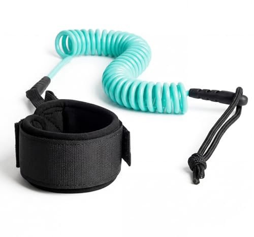 10 ft Surfboard Leash, Adjustable Board Ankle Strap Cuff Cord Surf Leash | Shortboard Longboard Surfboard Longboard and Paddleboard Surf Leash