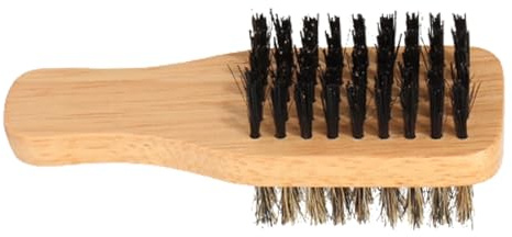 JOYOFREELY Salon Gesichtshaarbürste mit Borsten und Nylon für Männer Doppelseitige Barbier Bartbürste zur Bartpflege und Sanften Reinigung Beim Nassrasieren