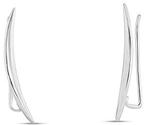 Moon Crawler Cuff Earrings - 925 Sterling Silver