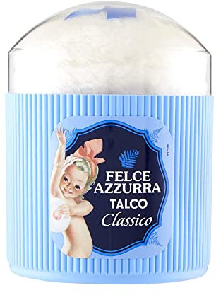 3x PAGLIERI Felce Azzurra Classico Körperpuder mit Schwämmchen 250g