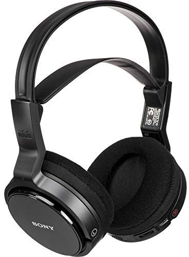 Sony MDR-RF912RK Over-Ear Wireless Radio Frequency Stereo TV Headphone System with 40mm Drivers, Noise Reduction and Long Wireless Range, Black (Non-Retail Packaging)