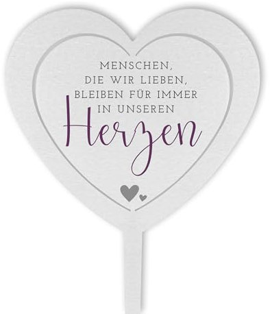 Fritz Cox Porta tombale in Acciaio Inox a Forma di Cuore Persone Che amamano, Gioiello per Tomba in Amore per Una Persona Cara, Un ricordo Resistente alle intemperie in Acciaio Inox