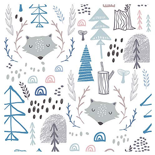 murando Vlies Tapete Tiere Deko Panel Fototapete Wanddeko 10 m Tapetenrolle Mustertapete Wandtapete modern design Dekoration - Wolf Wald e-B-0047-j-a