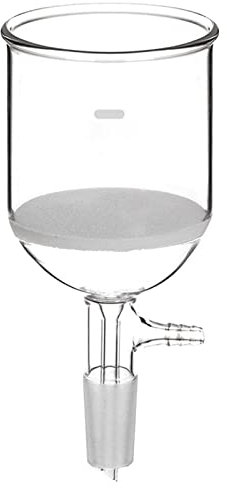 DADAKEWIN 250ml De Cristal Embudo Buchner, Succión Core Filter, Conjunta 24/40, De 10 Mm Conexión De Adaptador De La Manguera, Resistente Al Calor Vidrio Borosilicato 3.3 Laboratorio De Embudo Envase