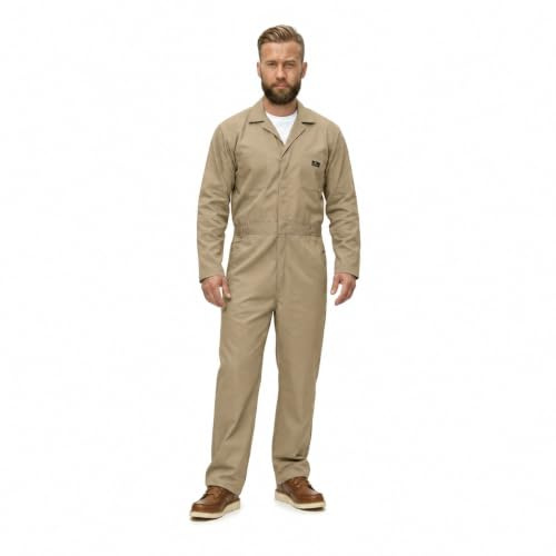 Natural Uniforms Herren-Overall, langärmelig, mit Reißverschluss - Beige - XX-Large