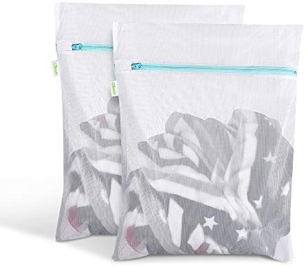 OTraki Sacchetto Rete Lavatrice per Delicati 2 Pezzi 40 x 50 cm Sacchetti Biancheria con Cerniera Proteggi Indumenti Intimo Reggiseno Calzini Sacco Portabiancheria Sporca da Viaggio