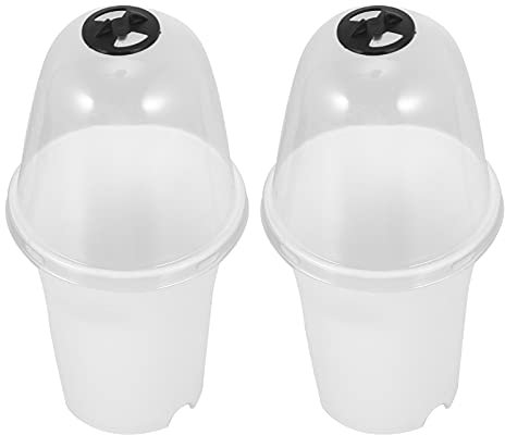 Cabilock 2 Stück Anzuchttopf Pflanzglocke Anzuchtglocken Anzucht Blumentopf Regenschutz Pflanztopf Transparent Atmungsaktiv Erwärmung Pflanzenschutz Mini Gewächshaus Frostschutz 22x11x11cm