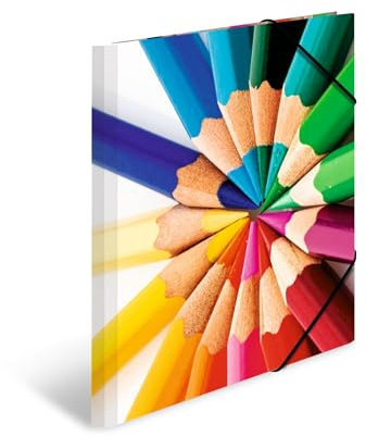 HERMA Sammelmappen A3 Stifte Set, 3 Stück, Kinder Eckspanner-Mappen aus Pappe mit Kunst Motiv, Gummizug, Innenklappen und Innendruck für Jungen und Mädchen