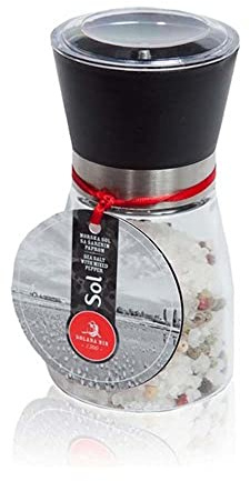 Solana Nin - Meersalz - mit Pfeffermix - Salzmühle - 1 x 160g