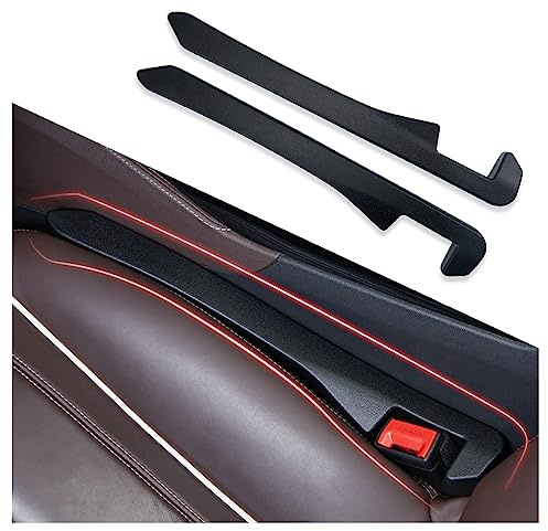 IHOTDER 2PCS Car Seat Gap Filler - Car Seat Gap Filler Organizer for Holding Phone,Key,Purse - Universal Car Gap Filler Fits Car Truck SUV Car Interior Accessories (Black/2PCS)…