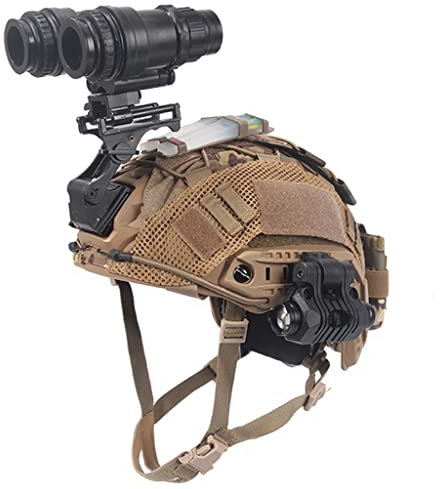 CS Outdoor-Paintball-Spiel Fast Tarnung taktischen Helm Binokular Nachtsichtgerät Modell Taschenlampe Set militärische Fan-Ausrüstung (Color : CB)