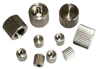 5-10PCS M2 M2,5 M3 M4 M5 M6 M8 Edelstahl Gerändelt Kleinen Kopf Runde Blind Ende Hand Rändelmutter (Color : Silver, Size : M8 5pcs)