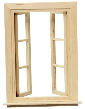 HEMOTON 112 Miniatur-fenstermodell Simulationsmöbel Aus Holz Hervorragende Handwerkskunst Für Kinder