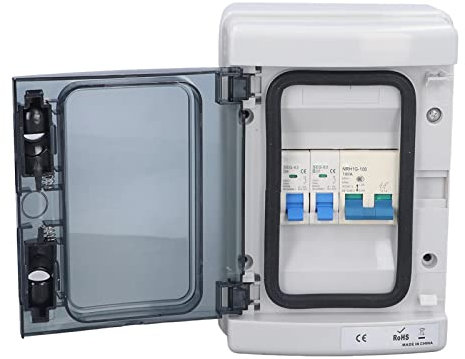 Wasserdichter Verteilerkasten für Garagen, 230 V, IP65, ABS-PC, Leistungsschalter, Verteilungen, Schutzkasten, Leistungsschalter