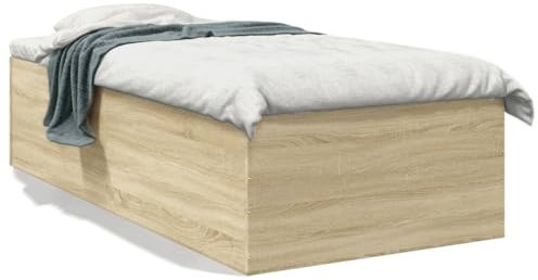 ShGaxin Bettgestell Sonoma-Eiche 75x190 cm Holzwerkstoff, Bett, Jugendbett, Schlafzimmer Bett, Bed Frame - 3280981