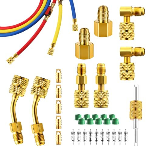 Kühlanschluss Adapter Anschluss Schlauch Schlauchverbinder Kühler Freon Kühlkrümmer Set Armaturen Adapter Klimaanlage Klimaanlage Anschluss A