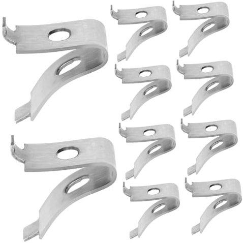 jojofuny 30 Stk Halter Schrankregal Strapazierfähige Regalclips Regalhalterungsclip Regalstützen Regalpflöcke Für Regale Regalclips Für Regalhalterungsstifte Rostfreier Stahl Silver