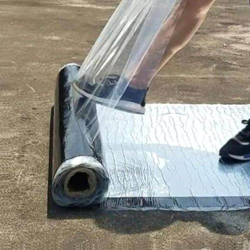 LRYELWA Bitumen Band,Wasserdichtes Starkes Selbstklebendes Dichtungsbänder Aluminium Klebeband Zur Reparatur für Dachleckage,Oberflächenriss,Fensterbankspalt,Rohrbruch (0.2m x 2m)