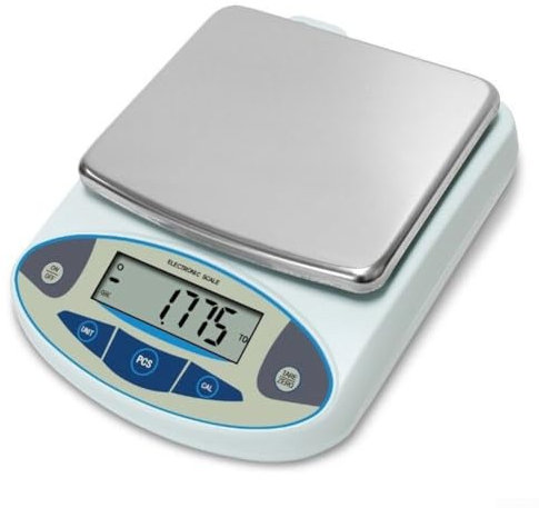 Digitale Laborwaage, 0,01 g Genauigkeit, quadratisch, für Labor, digitale Küche, Schmuck, Waage, wissenschaftliche Zählwaage (5000 g)