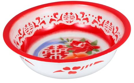 Housoutil lavabo de esmalte profundizar la cuenca cuenco esmaltado extra cuencos esmaltados vintage grandes tazón de esmalte frutero antiguo cuenco vintage de lavabo profundo