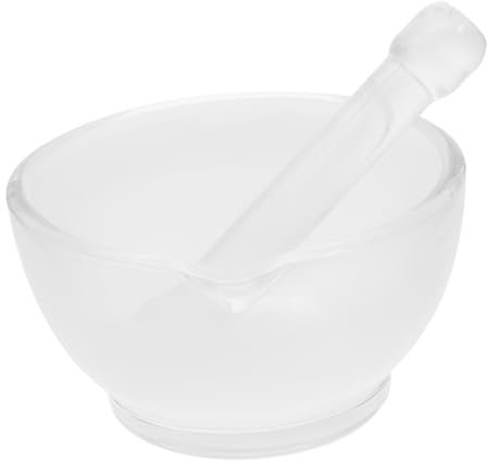 ULTECHNOVO Mortero De Vidrio De Recipiente Para Moler Para Machacar Pimienta Cocina Mortero Ligero Para Laboratorio