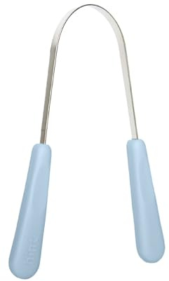 Hint Oral Tongue Scraper - Stainless Steel Tongue Scraper for Adults with Ergonomic Handles, Tongue Cleaner for Bad Breath, Gut Health, Oral Hygiene and Oral Care. (Blue)