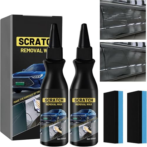 2025 Car Scratch Remover, Autopolitur Kratzer Entfernen, Autokratzer Reparaturpaste, Auto Politur Set, Auto Karosserie Kratzer Wiederherstellung des Glanzes des Autolacks (2PCS)