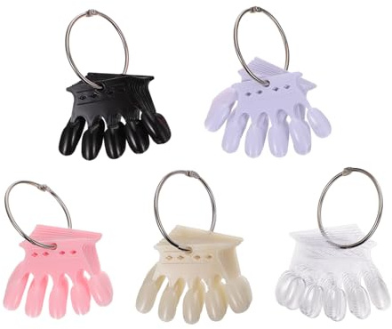DECOMELODY 5pcs Plaques D'affichage Couleur en Plastique Abs et Acier Inoxydable Forme Couronne pour Produits de Manucure, Gain de Temps, Usage Personnel et École de Nail Art