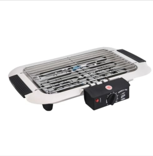 2000W Electric BBQ Grill - Smokeless Non-Stick Indoor/Outdoor Portable Grill with Removable Stand & Double Tube for BBQ Parties - High Power, Easy to Clean (Black A)