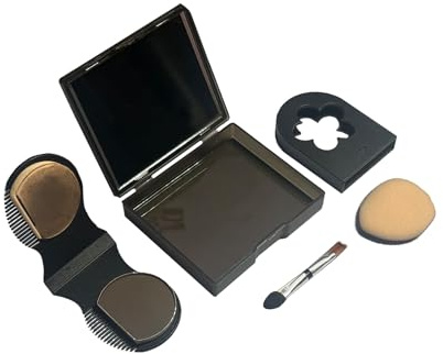 HAIOLORPRO Retouche Racines Cheveux Marron Fonce, Poudre Cheveux Waterproof, Poudre Racine Cheveux Femme et Homme Blanc Gris, Longue Tenue et Naturelle-2g/0.07oz