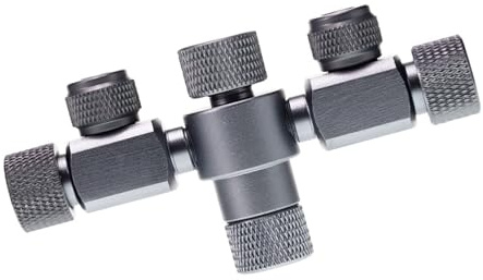 FHGSPQWM Two Way Aluminum Alloy CO2 Solenoid Bubble Counter For Aquariums Hydroponics Regulation
