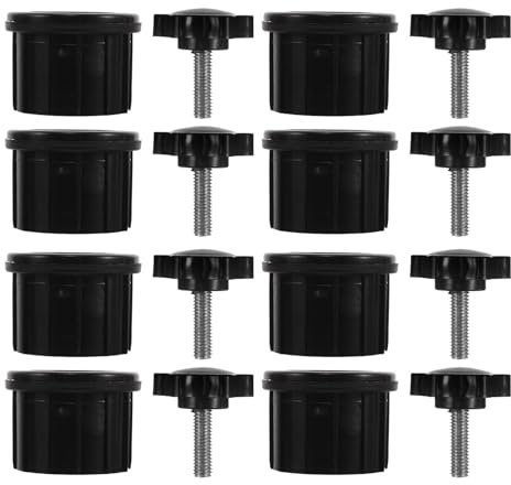 VICASKY 4ensembles Rechange pour Parasol Capuchon De Pied Noir Manchon De Pied pour Terrasse Et Patio Cache-Trou Et Tube De Mât