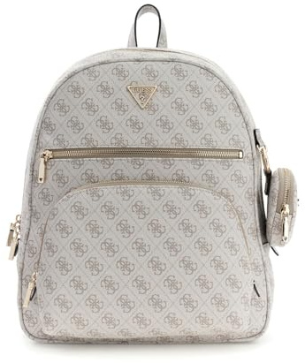 GUESS Rucksack Freizeitrucksack mit Laptopfach Power Play II Tech Backpack Dark Taupe Logo