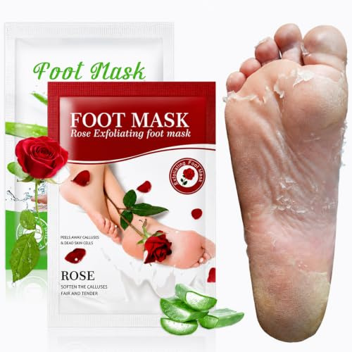 2 Stück Fußmaske Peeling Socken - Sanfte Hornhautentfernung für Füße