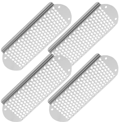 CRAFTHROU Fußfeilen Silber 4 Stück Edelstahl Hautfreundlicher Hornhautentferner Professionelle Fußpflege Pediküre zu Hause für Füße und Ferse