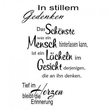 efco Stempel Clear Stilles Gedenken A7 / 74 x 105 mm 3 - teilig transparent