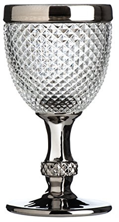 Premier Housewares Wine Glass, Silver, 9 x 9 x 17 cm