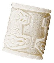 NKlaus Große Haarperle KHALIN Wikinger Perle mit Thorshammer Handarbeit Knochen 7696