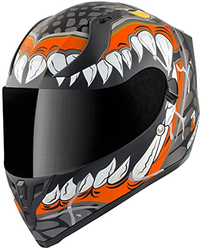 Bogotto V128 Naga Helm, schwarz matt/orange, 2XL