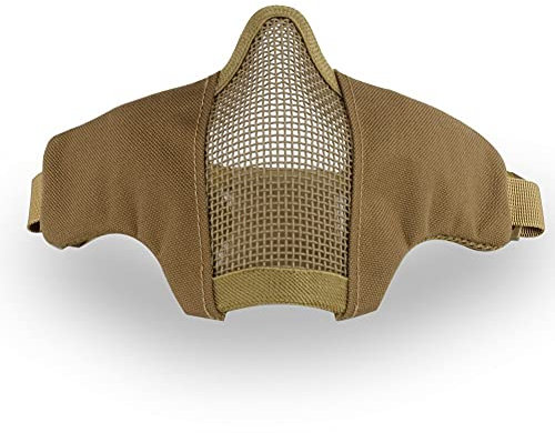 Swiss Arms Demi-Masque de Protection Stalker Evo Coyote avec Grille métal et Renforts