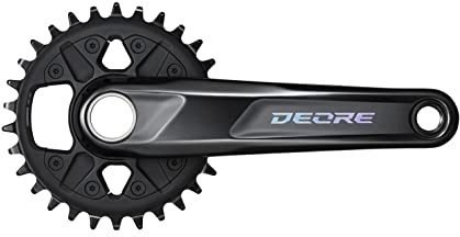 Shimano DEORE FC-M6100-1 12-Fach Kurbelgarnitur, Black, 165 mm