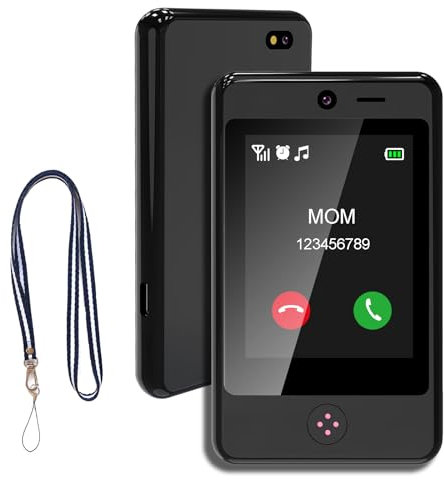 PTHTECHUS Kinder Handy mit Musik Spiel, 3,8 Zoll großer Touchscreen Smartphone Spielzeug mit aufrufen SOS MP3 Dual kameras 16 Game Rechner Schrittzähler, Telefon mit SIM für Junge Mädchen Geschenke