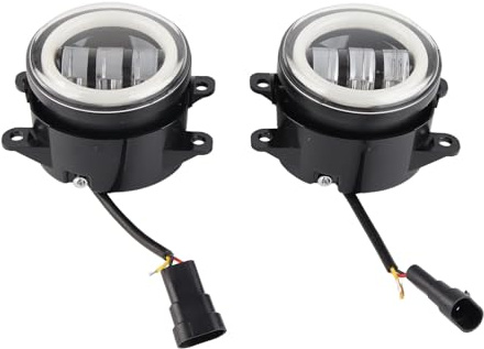 Lumières Tout-terrain Rondes, Feux de Travail Antibrouillard à LED, Projecteur de Brouillard de 3,5 Pouces, Lampe de Brouillard de Conduite Super Lumineuse Universelle pour Voitures et Motos
