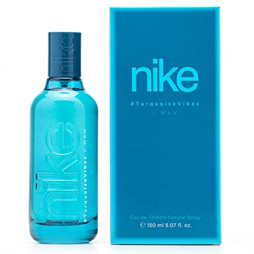 NIKE - Turquoise Vibes 150 ml, Colonia Hombre, Perfume Formato Spray, Eau de Toilette Natural y Masculina, Aroma Cítrico Afrutado, Fragancia Fresca y de Larga Duración