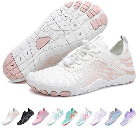 RUYI Unisex Barfuss Schuhe Damen Herren Barfußschuhe, Schnell Trocknend Badeschuhe, Weich Leicht Traillaufschuhe Fitnessschuhe mit rutschfest Sohle & Breiter Zehenbox