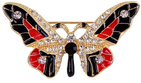 Tier-Brosche, Modische Tropfende Ölfarbe, Diamant, Fliegender Schmetterling, Anstecknadel, Strickjacke, Seidenschal, Knopf, Kleid, Accessoires, Schmuck, Ansteckblume, Anstecknadel Für Hut, Tasche,