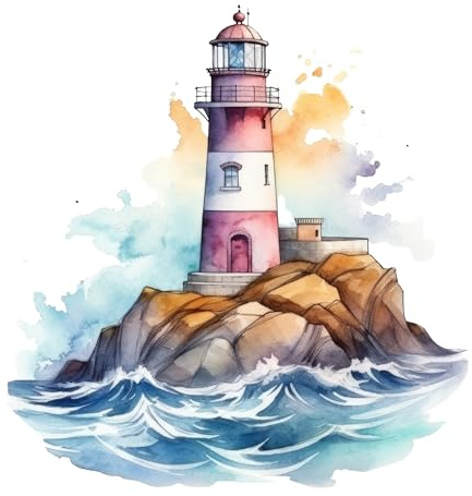 GRAZDesign Wandtattoo Leuchtturm Nordsee, Wandsticker Meer Wandaufkleber Bad, Flur, Wohnzimmer - 60x57cm